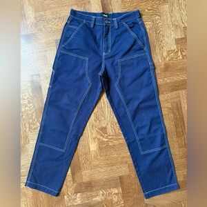 STUSSY Double Knee Twill Carpenter Pants Work Navy Blue Workwear Rugged 29